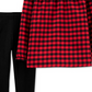 Carter's Baby Girl's Buffalo Check Twill Top & Legging Set Red Size 18 Months