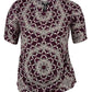 Charter Club Women's Plus Keyhole Bell Sleeves Pullover Top Navy Size 3X