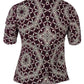 Charter Club Women's Plus Keyhole Bell Sleeves Pullover Top Navy Size 3X
