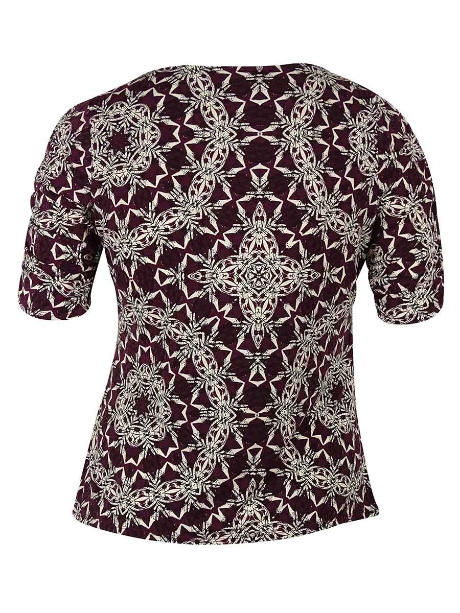 Charter Club Women's Plus Keyhole Bell Sleeves Pullover Top Navy Size 3X