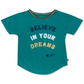 Tommy Hilfiger Big Girl's Believe in Your Dreams T-Shirt Green Size 8-10