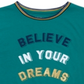 Tommy Hilfiger Big Girl's Believe in Your Dreams T-Shirt Green Size 8-10