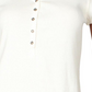 Common Stitch Junior's Button Placket Short Sleeve T-Shirt White Size Large