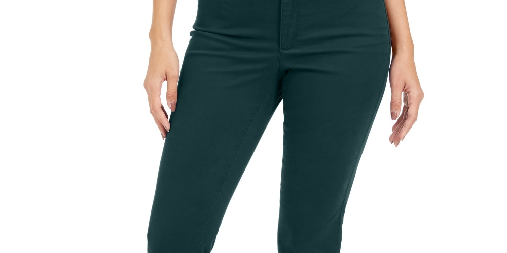 Charter Club Women's Lexington Straight Leg Jeans Green Size 14