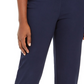 JM Collection Women's CrochetTrim Studded Capris Blue Size Small