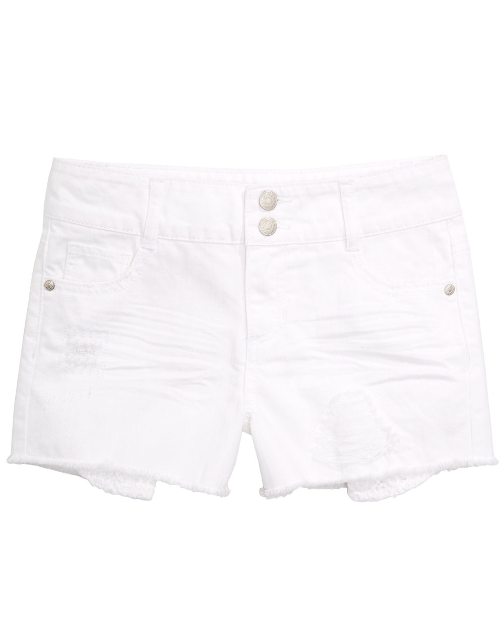 Epic Threads Big Girl's Frayed Hem Denim Shorts  Natural Size 16