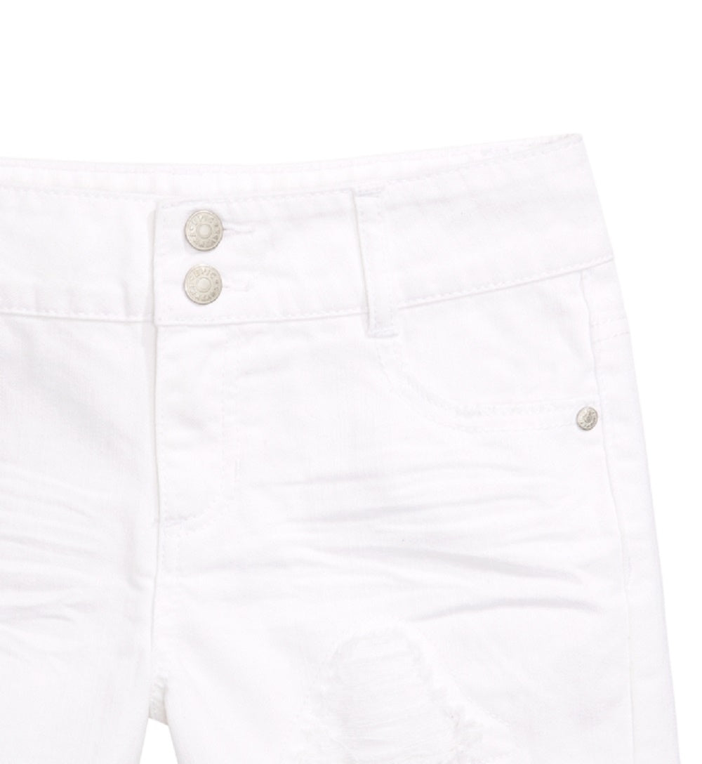 Epic Threads Big Girl's Frayed Hem Denim Shorts  Natural Size 16