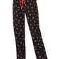 Jenni Women's Cotton Printed Flannel Pajama Pants Black Size S