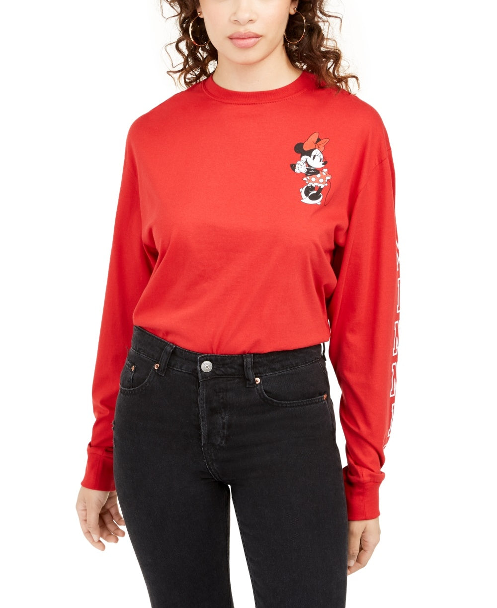 Disney Junior's Minnie Mouse Graphic T Shirt Red Size Medium