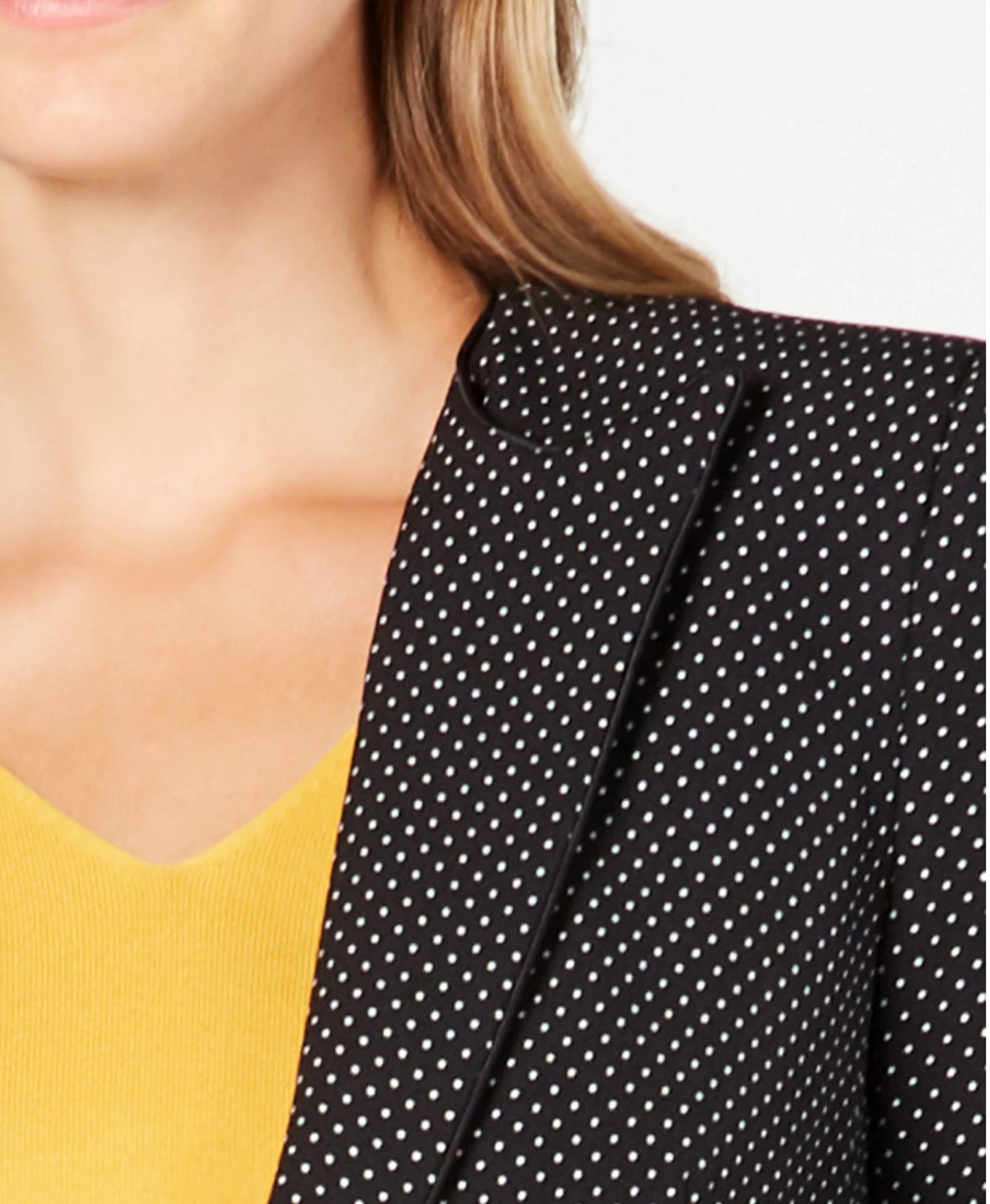 Anne Klein Women's Microdot Blazer Black Size 6