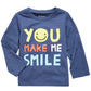 First Impressions Toddler Boy's Smile-Print Cotton T-Shirt  Med Blue Size 3T