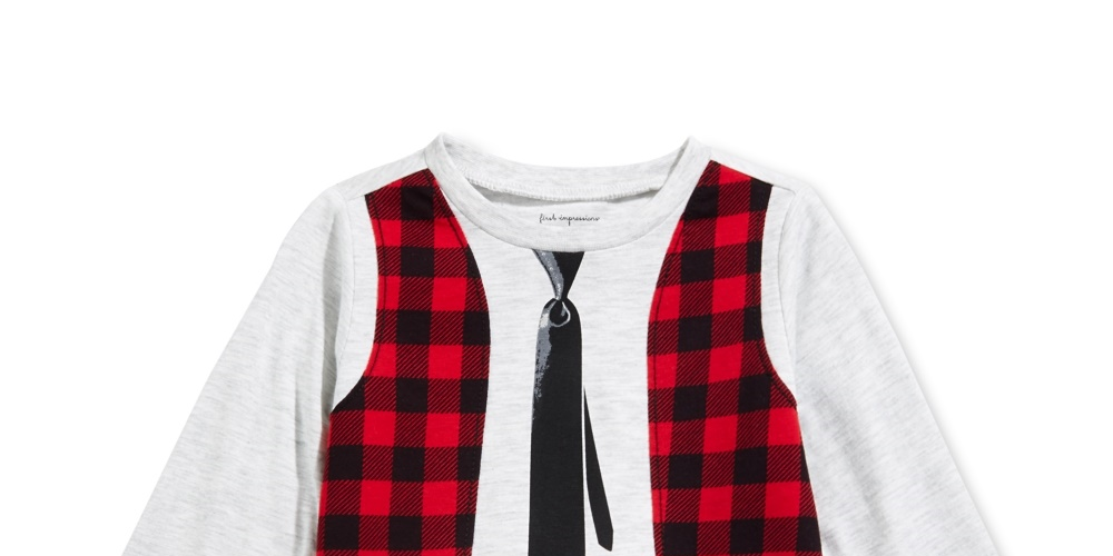 First Impressions Baby Boy's Vest-Print T-Shirt  Med Gray Size 12MOS