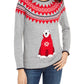 Tommy Hilfiger Women's Fair Isle Bear Sweater Gray Size Small