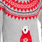 Tommy Hilfiger Women's Fair Isle Bear Sweater Gray Size Small