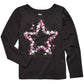 एपिक थ्रेड्स किड्स लिटिल गर्ल्स बटरफ्लाई स्टार टी-शर्ट ब्लैक साइज़ 5