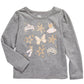 Epic Threads Kid's Little Girls Ballet Crown Long Sleeve T Shirt Gray Size 6X