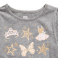 Epic Threads Kid's Little Girls Ballet Crown Long Sleeve T Shirt Gray Size 6X