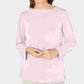 Karen Scott Women's Bateau Neck Long Sleeve Sweater Pink Size X-Large