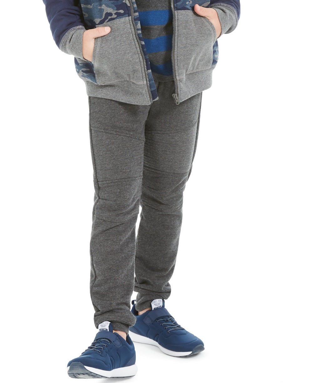Epic Threads Big Boy's Moto Knit Jogger Pants Gray Size Large