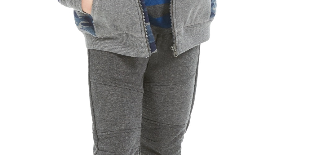 Epic Threads Big Boy's Moto Knit Jogger Pants Gray Size Large