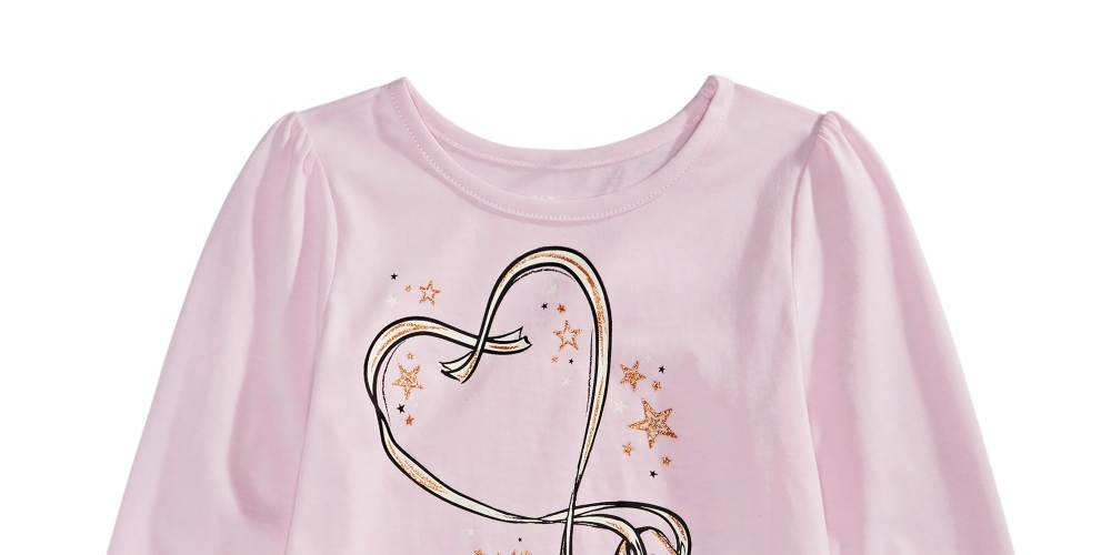 Epic Threads Toddler Girl's Ballet Slippers T-Shirt Pink Size 4T