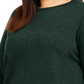 Style & Co Women's Plus Size Seam Front Tunic Sweater Green Size 4X