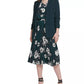 Dkny Women's Ruched Sleeve Open Front Blazer Green Size 16