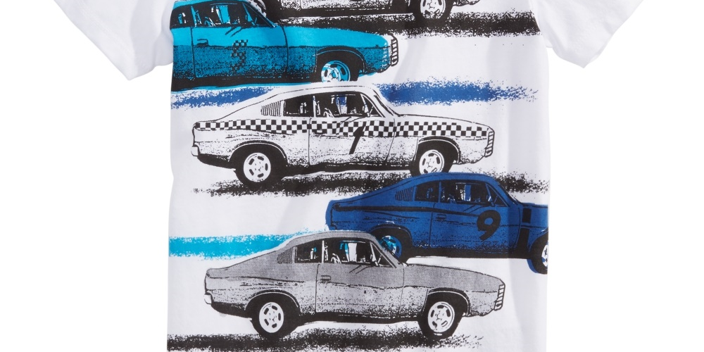 Epic Threads Kid's Little Boys Vintage Car T Shirt White Size 7