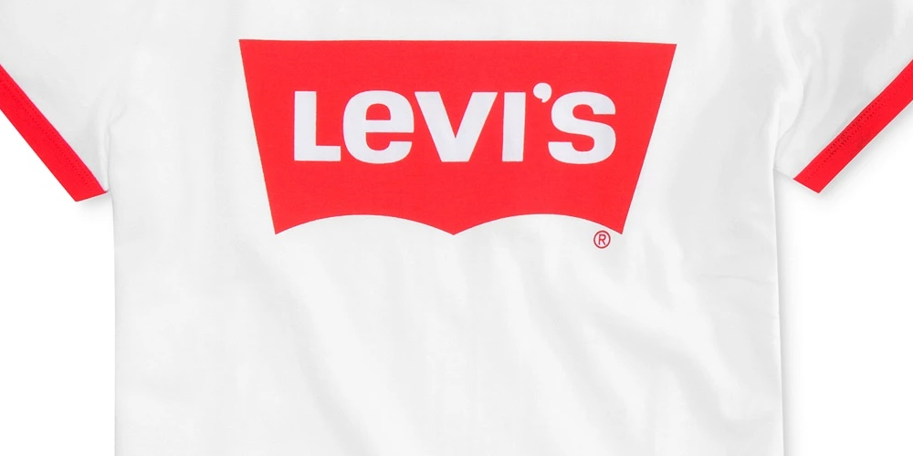 Levi's Kid's Girl's Oversized Batwing Ringer T Shirt White Size 6