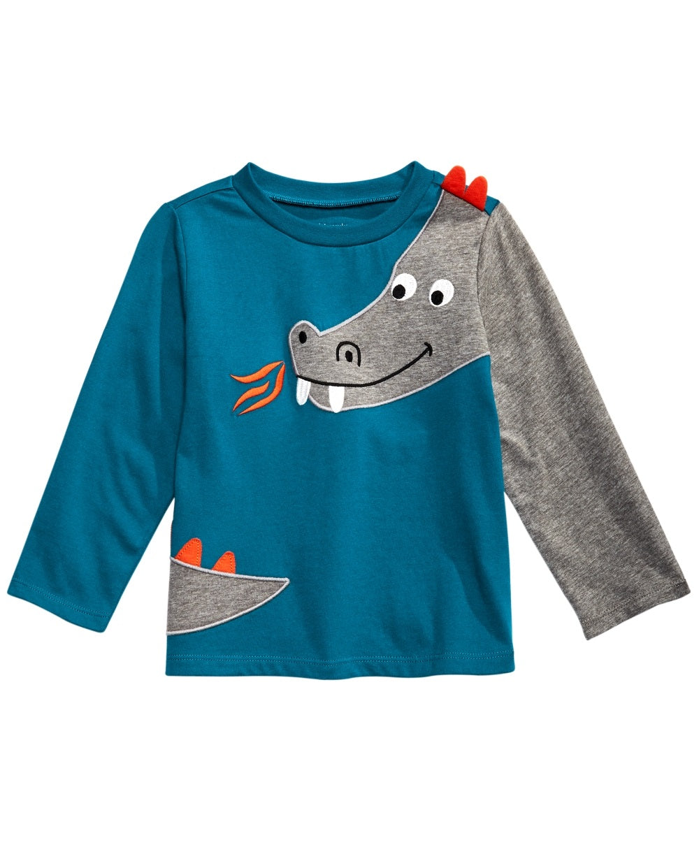 First Impressions Baby Boys Dragon T-Shirt Blue Size 18MOS