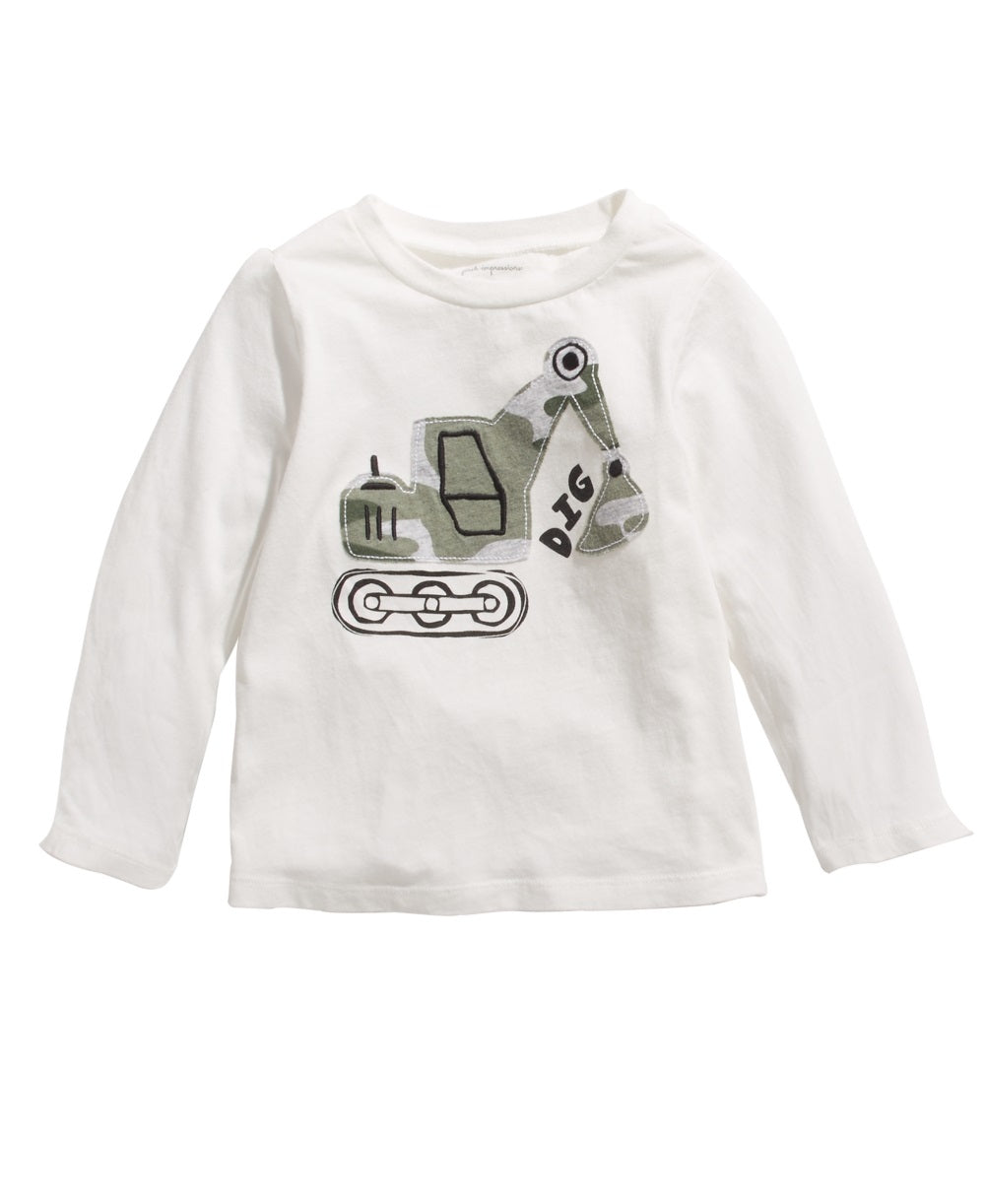 First Impressions Baby Boy's Construction Print Cotton T-Shirt White Size 3-6 Months
