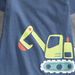 First Impressions Baby Boy's Bulldozer Print Layered Look T-Shirt Blue Size 12 Months