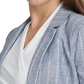 DKNY Women's Pinstripe One Button Blazer Blue Size 6