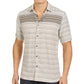 Alfani Men's Gradient Stripe Shirt Brown Size X-Large