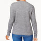 Karen Scott Women's Marled Cardigan White Size PL