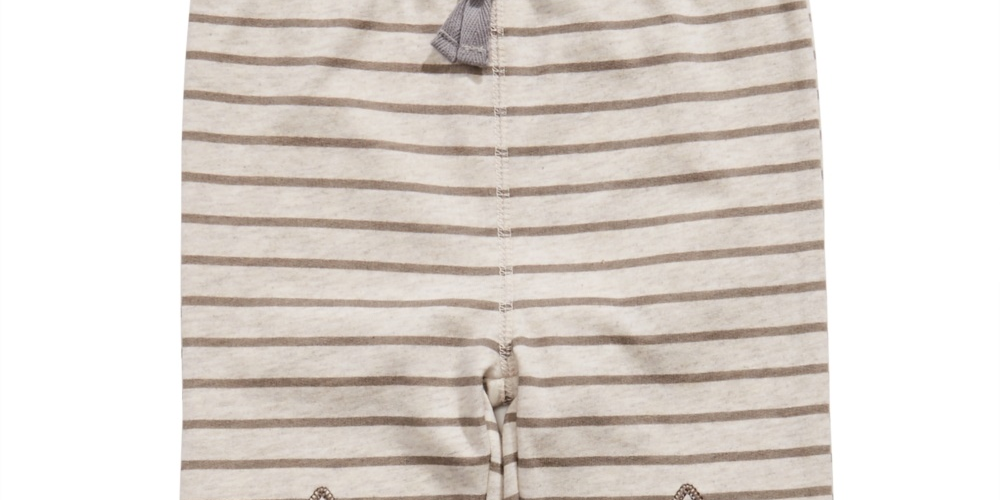 First Impressions Toddler Boy's Striped Star-Patch Jogger Pants Beige Size 4T