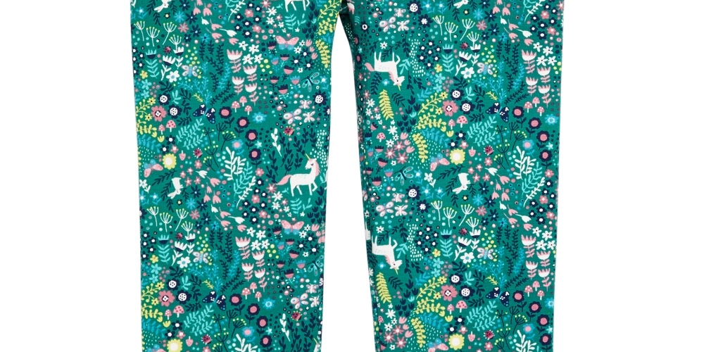 First Impressions Girl's Printed Leggings Green Size 6MOS