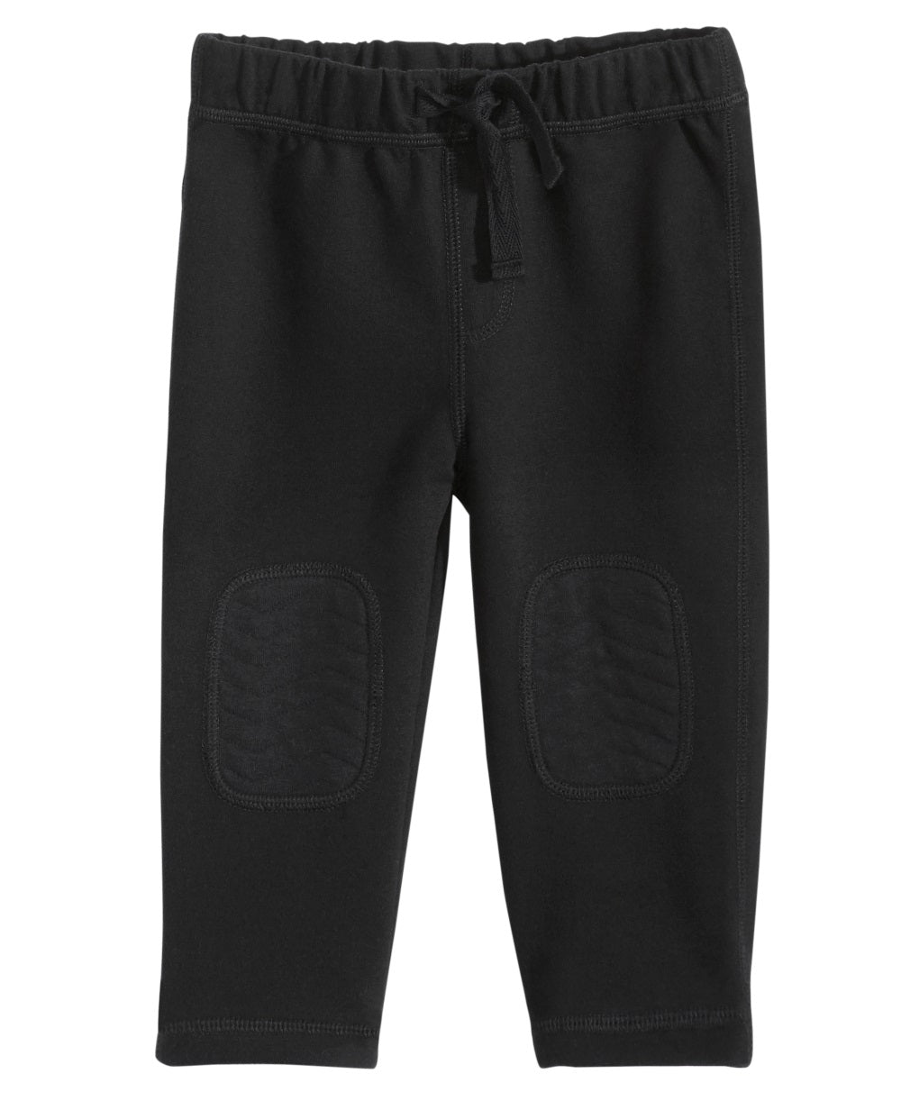First Impressions Baby Boy's Knee Patch French Terry  Black Size 24MOS
