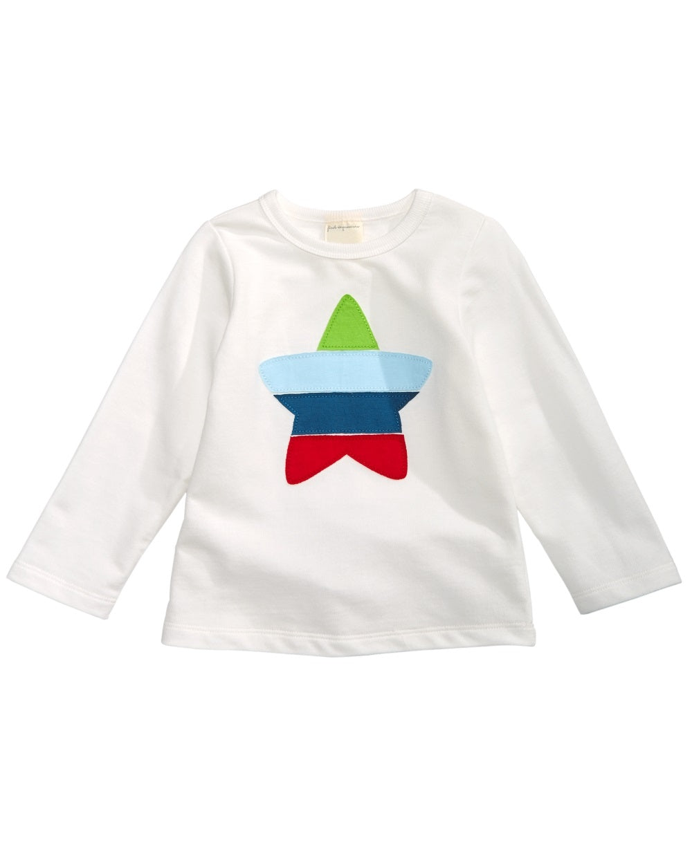 First Impressions Baby & Toddler Boy's Bold Star Applique T-Shirt White Size 12MOS