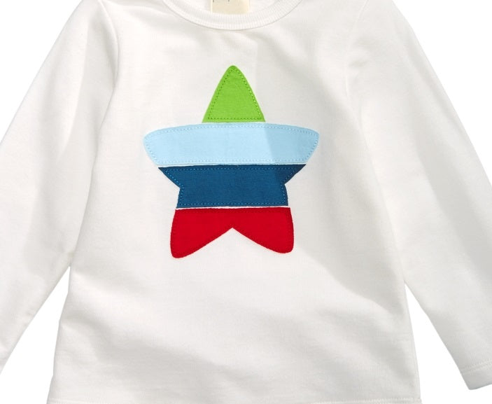 First Impressions Baby & Toddler Boy's Bold Star Applique T-Shirt White Size 12MOS