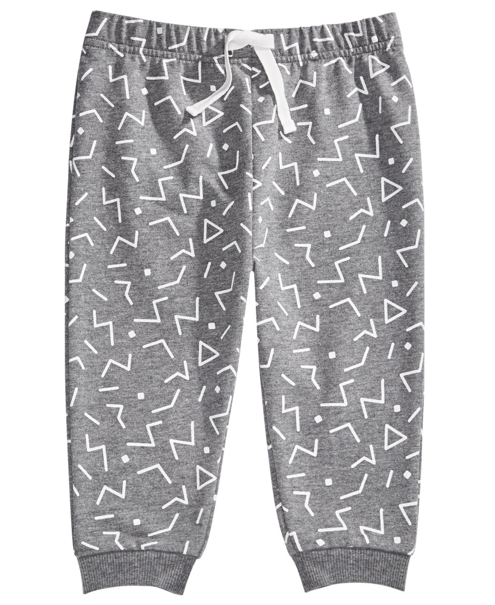 First Impressions Baby Boy's Geo-Print Joggers  Gray Size 18MOS