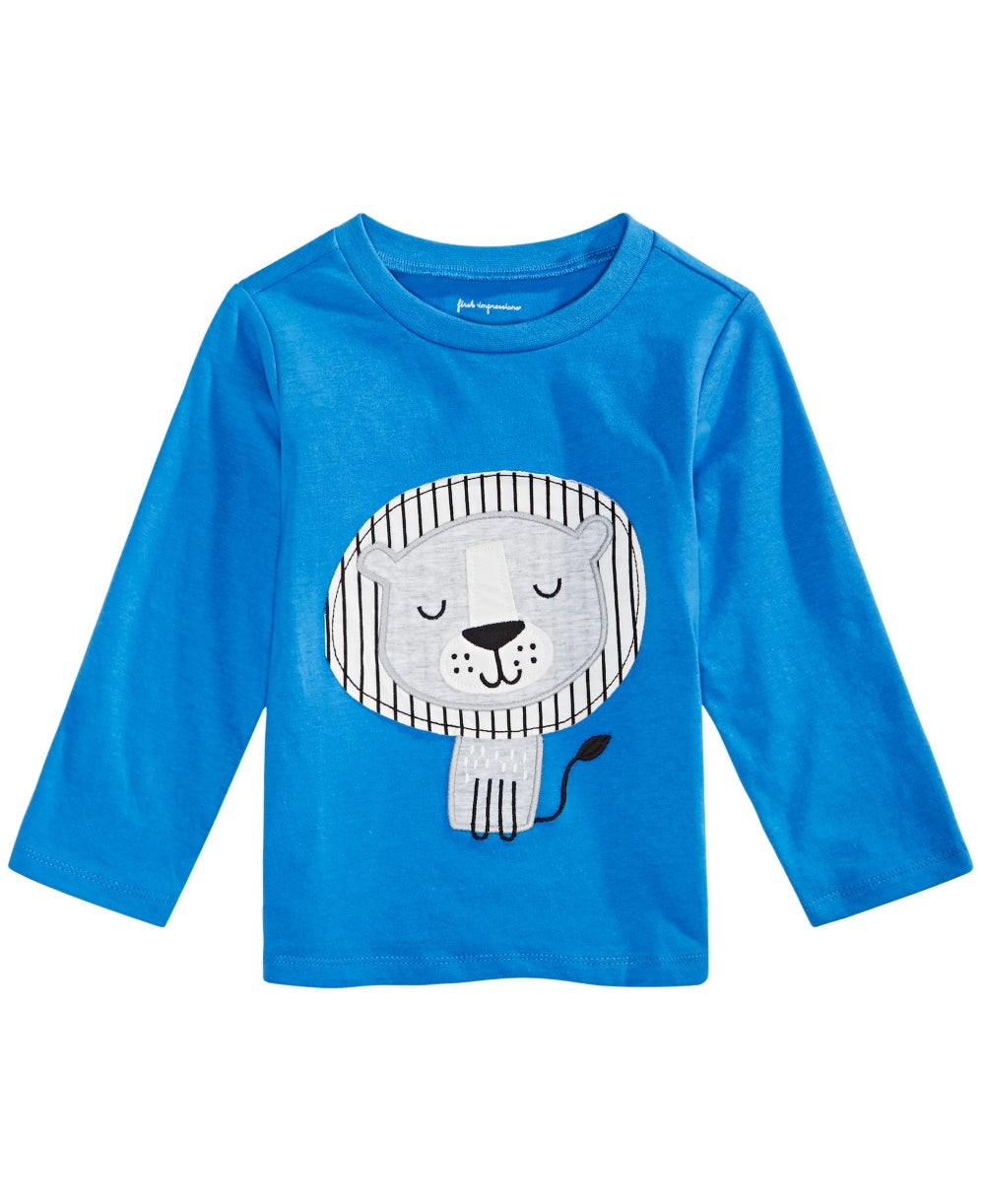 First Impressions Kid's Baby Boys Lion Print T Shirt Blue Size 3