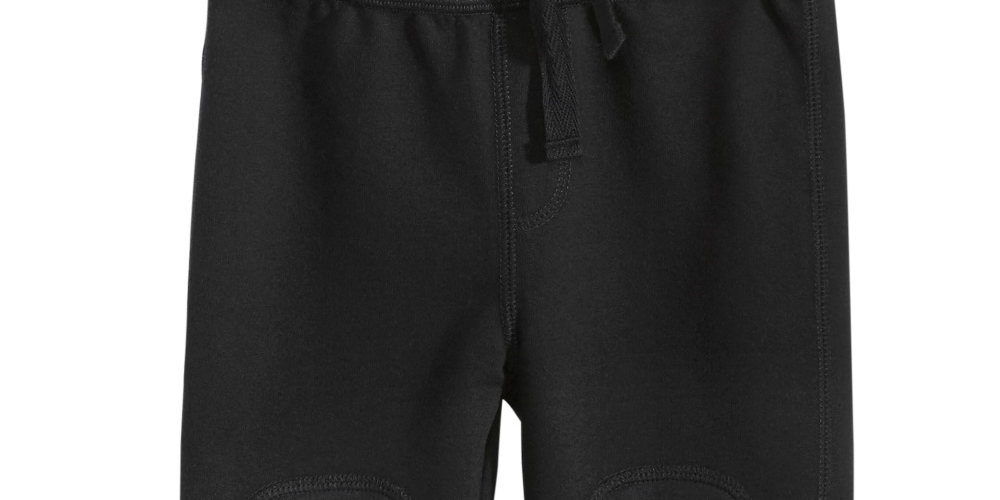 First Impressions Baby Boy's Knee Patch French Terry  Black Size 6-9 Months