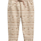 First Impressions Boy's Geo Print Jogger Pants Beige Size 3MOS