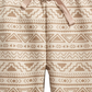 First Impressions Boy's Geo Print Jogger Pants Beige Size 3MOS