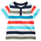 First Impressions Baby Boy's Striped Cotton Henley T-Shirt White Size 24MOS
