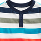 First Impressions Baby Boy's Striped Cotton Henley T-Shirt White Size 24MOS