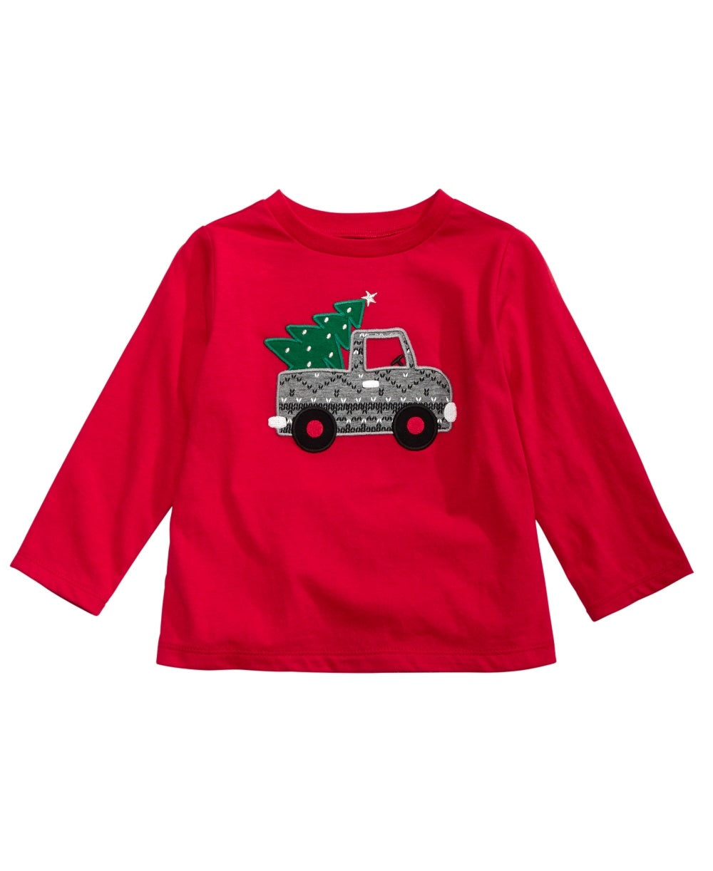 First Impressions Baby Boy's Tree Truck Print T-Shirt Red Size 6-9MOS