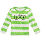 First Impressions Boy's Striped Face Print Cotton T Shirt Green Size 2T REG