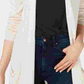 Maison Jules Women's Long Open-Front Jersey Cardigan Sweater Dark Beige Size Medium